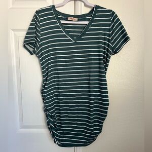 Full moon striped maternity shirt